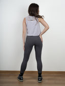 Open back extended vest tank top