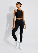 Padded extended vest sports bra