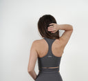 Open back extended vest tank top
