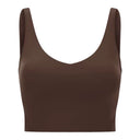 Scooped neck cropped top