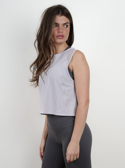 Breathable cropped tank top