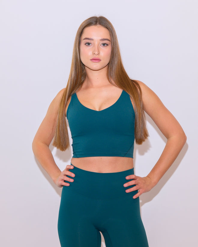 Scooped neck cropped top