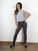 Open back extended vest tank top