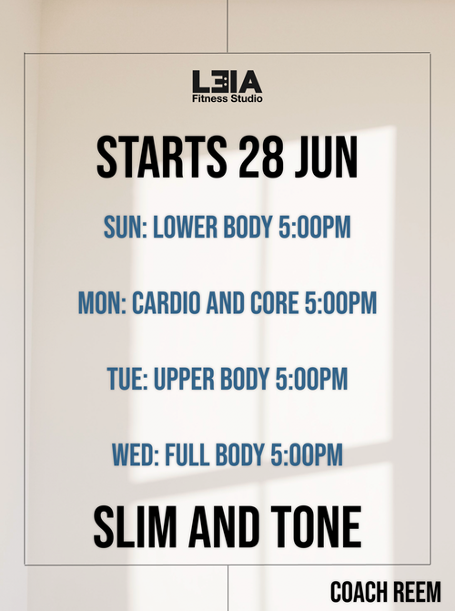Slim and tone - Coach Reem Alsane