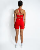 Knotted back sports bra