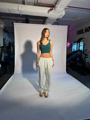 Scooped neck cropped top