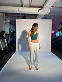 Scooped neck cropped top