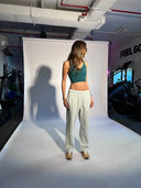 Scooped neck cropped top