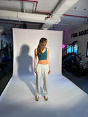 Scooped neck cropped top