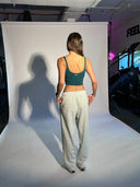 Scooped neck cropped top