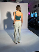 Scooped neck cropped top