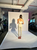 Scooped neck cropped top