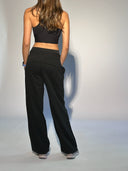 Visible Tie  Widelegged Sweatpants
