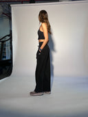 Visible Tie  Widelegged Sweatpants