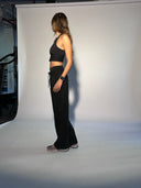 Visible Tie  Widelegged Sweatpants