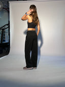 Visible Tie  Widelegged Sweatpants