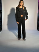 Visible Tie  Widelegged Sweatpants