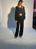 Visible Tie  Widelegged Sweatpants