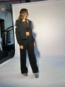 Visible Tie  Widelegged Sweatpants