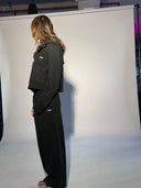 Visible Tie  Widelegged Sweatpants