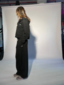 Visible Tie  Widelegged Sweatpants