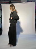 Visible Tie  Widelegged Sweatpants