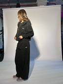 Visible Tie  Widelegged Sweatpants
