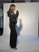 Visible Tie  Widelegged Sweatpants