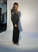 Visible Tie  Widelegged Sweatpants