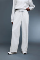 Visible Tie  Widelegged Sweatpants