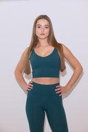 Scooped neck cropped top