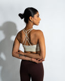 Knotted back sports bra