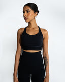 Knotted back sports bra
