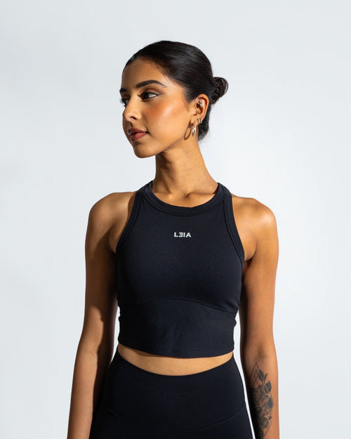 Padded extended vest sports bra