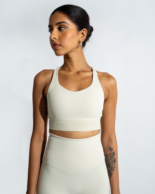 Knotted back sports bra