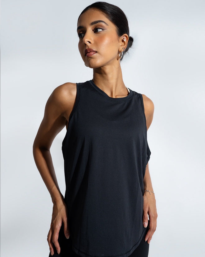 Full length loose fit tank top