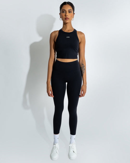 Padded extended vest sports bra