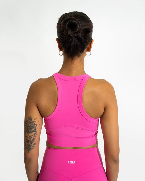 Padded extended vest sports bra