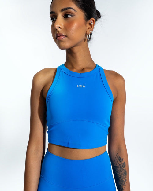 Padded extended vest sports bra